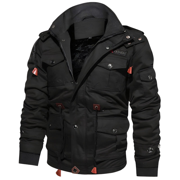 Military Jacket with Multiple Pockets