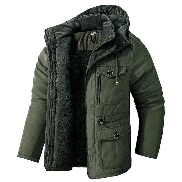Military Parka Jacket with Warm and Cozy Lining