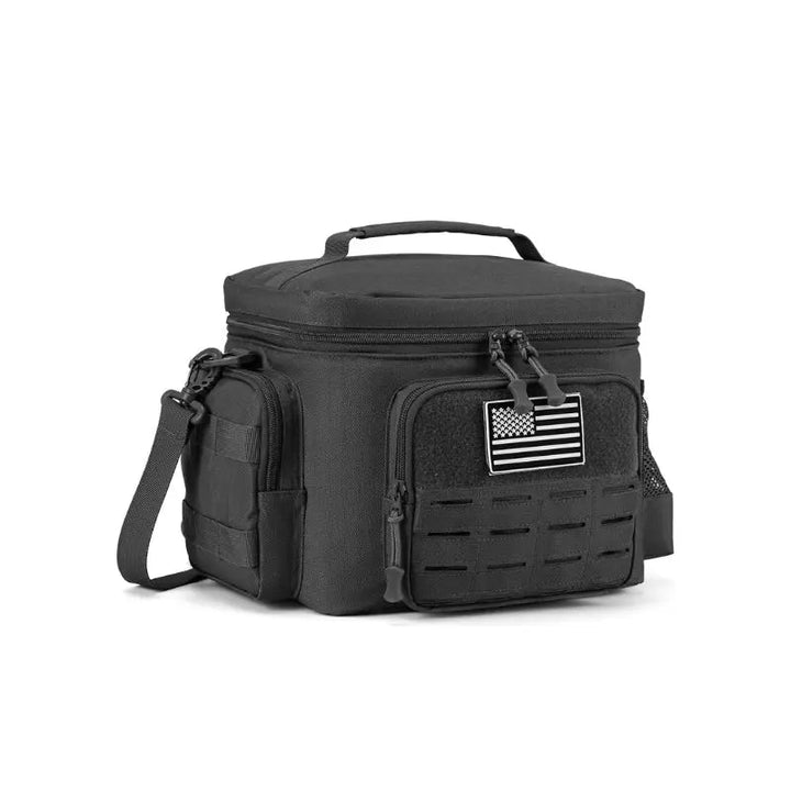 Military Tactical Insulated Meal Bag for Men 13L (Black)