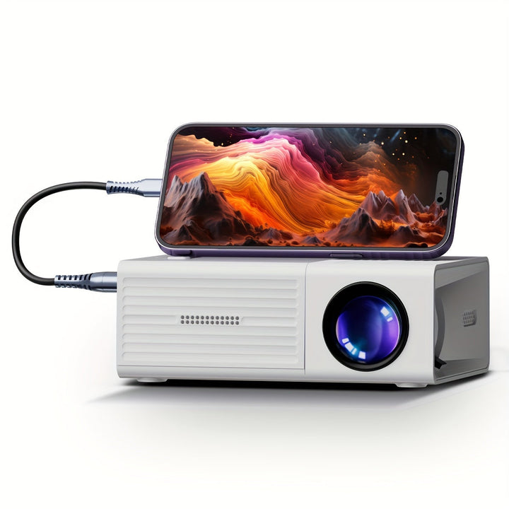 Mini Ultra-Bright Projector 3000 Lumens – Portable, HDTV &amp; USB, Ideal for Home &amp; Outdoor Cinema!
