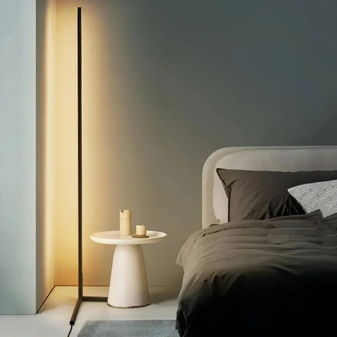 Minimalist LED Floor Lamp with Dimmable Light Modes and Modern Linear Design