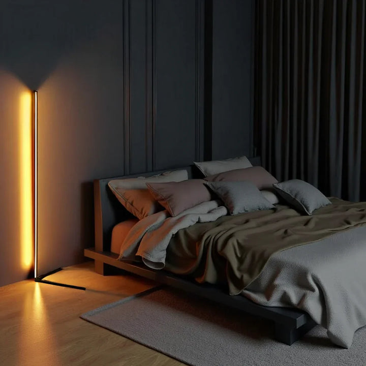 Minimalist LED Floor Lamp with Dimmable Light Modes and Modern Linear Design