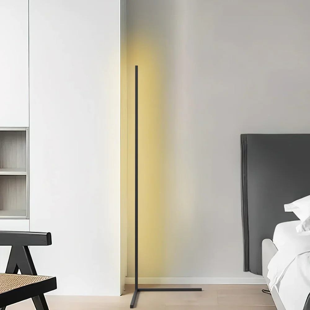 Minimalist LED Floor Lamp with Dimmable Light Modes and Modern Linear Design