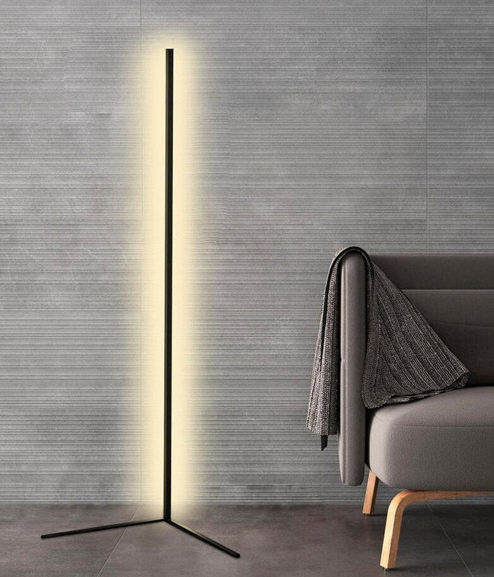 Minimalist LED Floor Lamp with Dimmable Light Modes and Modern Linear Design