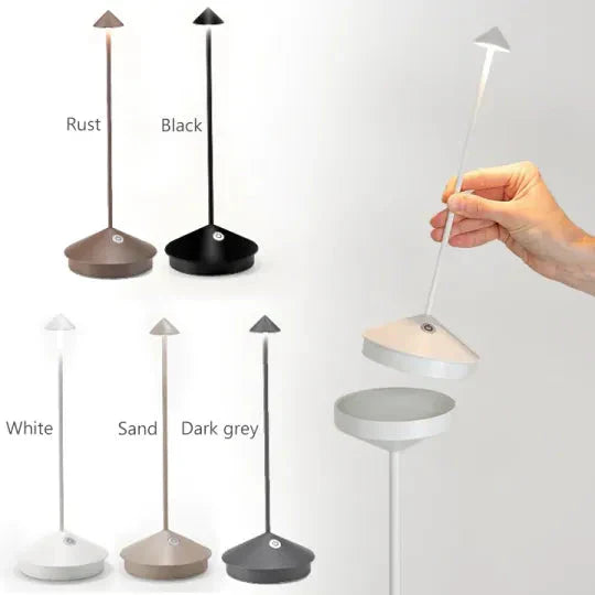Minimalist LED Table Lamp - Waterproof &amp; Dimmable Cordless Lighting