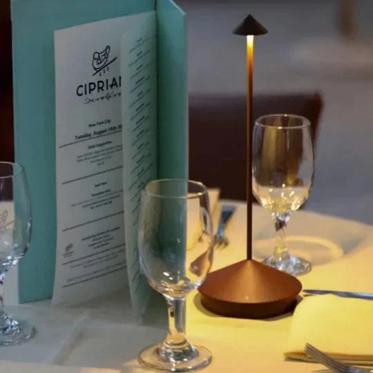 Minimalist LED Table Lamp - Waterproof &amp; Dimmable Cordless Lighting