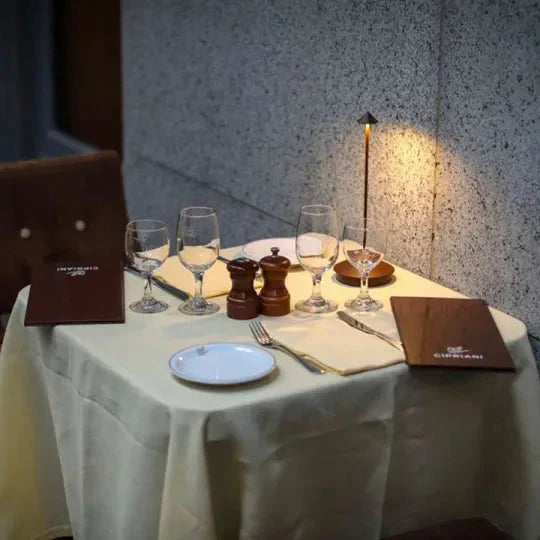 Minimalist LED Table Lamp - Waterproof &amp; Dimmable Cordless Lighting