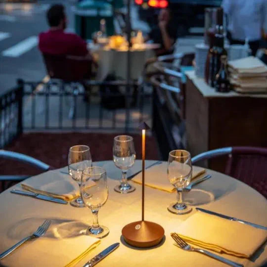 Minimalist LED Table Lamp - Waterproof &amp; Dimmable Cordless Lighting