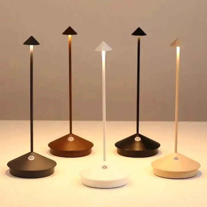 Minimalist LED Table Lamp - Waterproof &amp; Dimmable Cordless Lighting