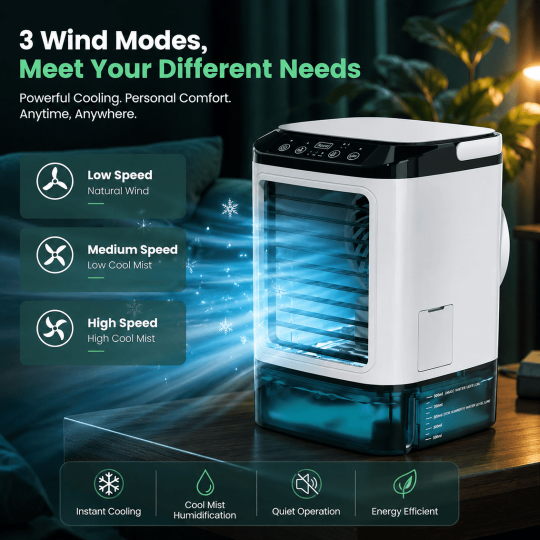 MISTHAVEN – Portable Cooling Fan with Refreshing Spray Function