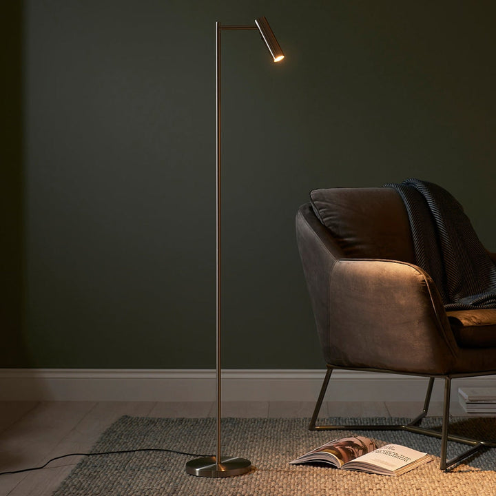 Modern Adjustable Floor Lamp with Push-Button Dimmer