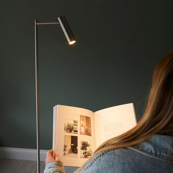 Modern Adjustable Floor Lamp with Push-Button Dimmer