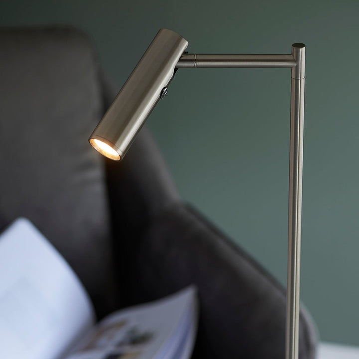 Modern Adjustable Floor Lamp with Push-Button Dimmer