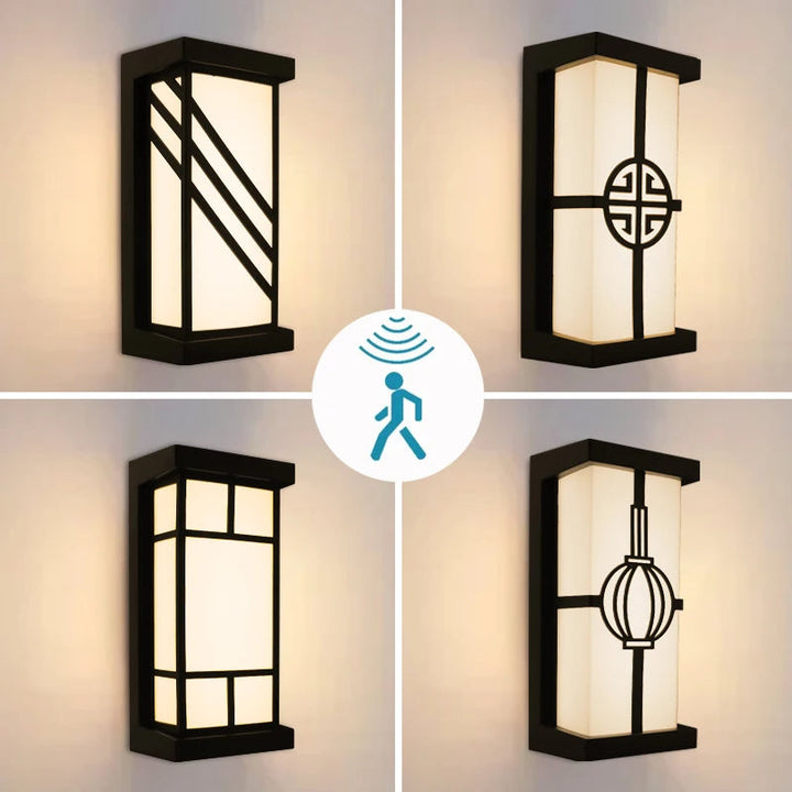 Modern LED Outdoor Wall Light with IP65 Waterproof Rating and Radar Motion Sensor