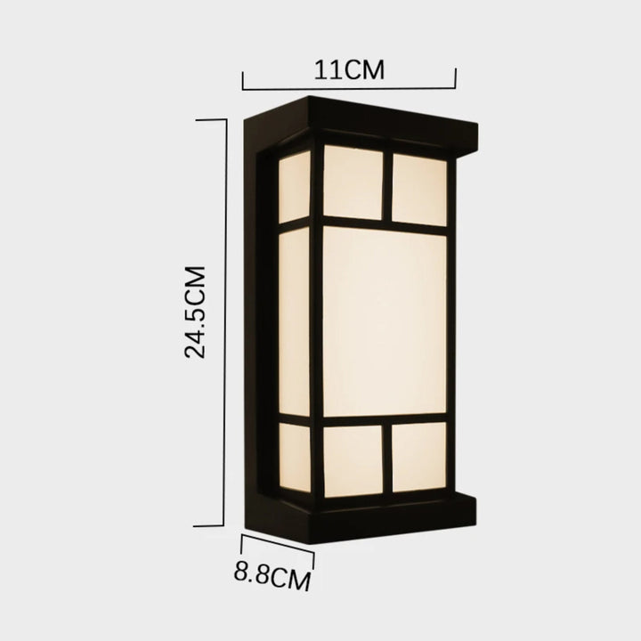 Modern LED Outdoor Wall Light with IP65 Waterproof Rating and Radar Motion Sensor