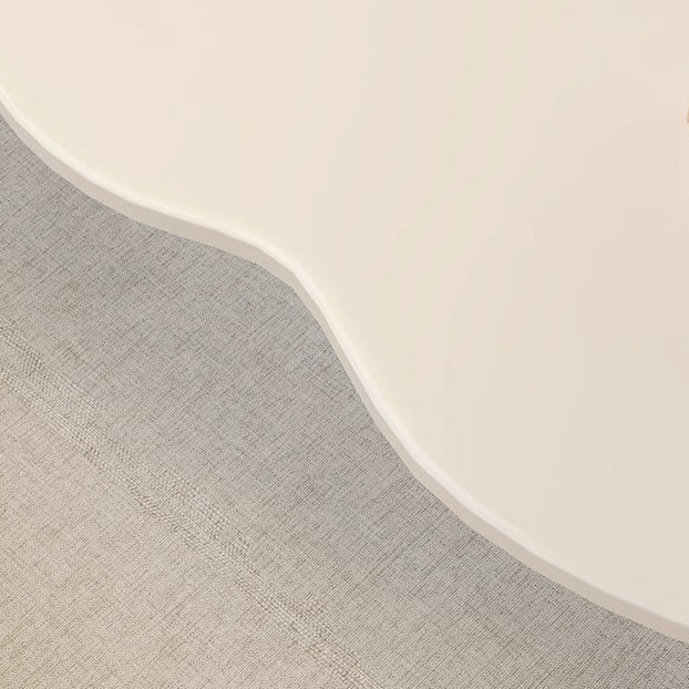 Modern Minimalist Cloud-Shaped Oval Pine Wood and MDF Living Room Coffee Table - 1 or 2 Tier