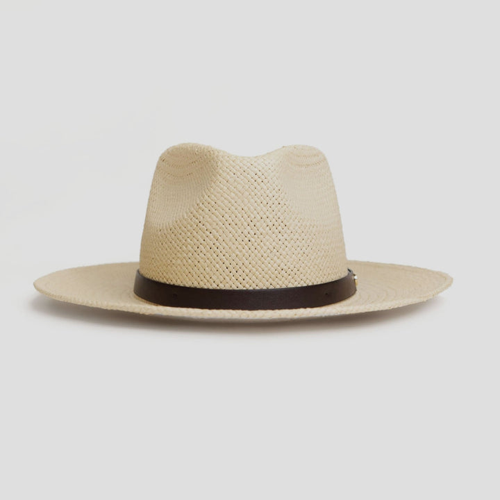 Modern Minimalist Straw Fedora Hat – Coffee