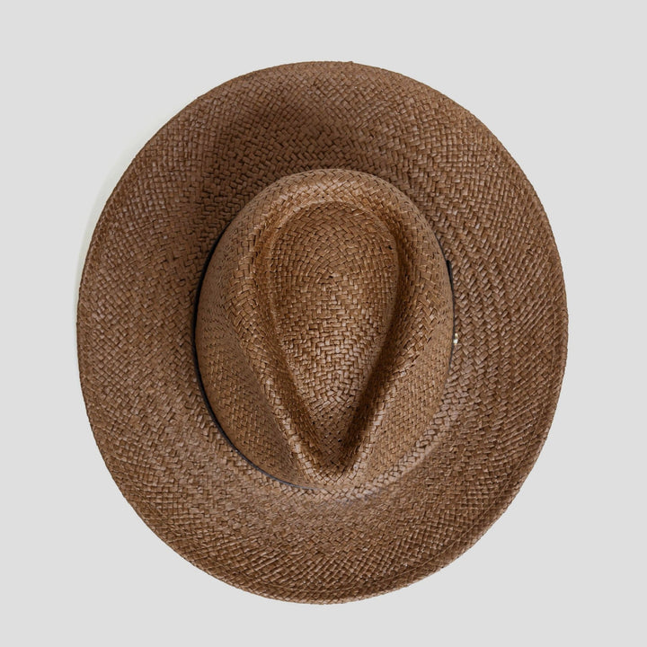Modern Minimalist Straw Fedora Hat – Coffee