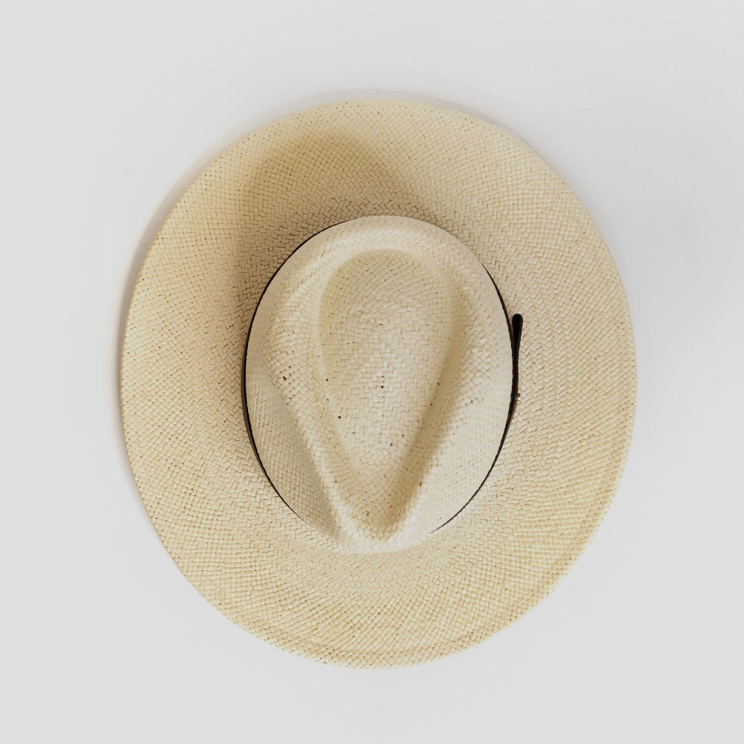 Modern Minimalist Straw Fedora Hat – Coffee