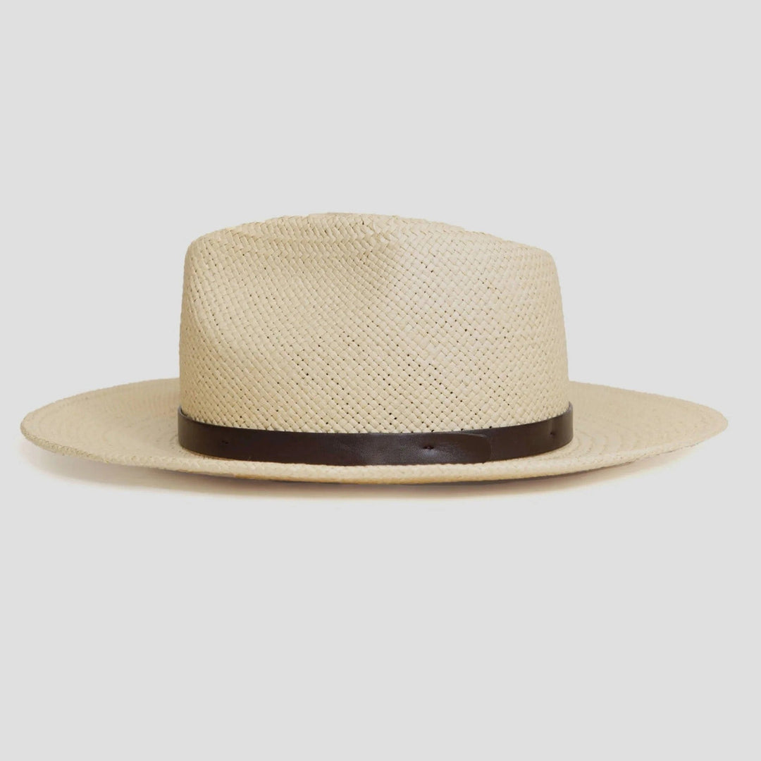 Modern Minimalist Straw Fedora Hat – Coffee