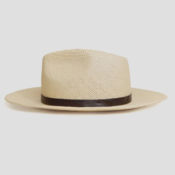 Modern Minimalist Straw Fedora Hat – Coffee