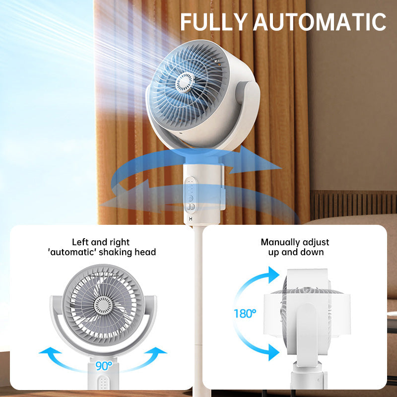 Motor Stand Fan, 20 dB Very Quiet Fan, 30 m Throw Distance, 2465 m³/h Air Volume, Fan with Remote Control &amp; Cooling | Niki