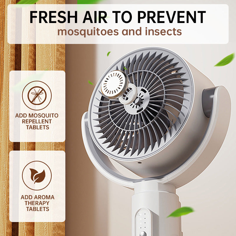 Motor Stand Fan, 20 dB Very Quiet Fan, 30 m Throw Distance, 2465 m³/h Air Volume, Fan with Remote Control &amp; Cooling | Niki