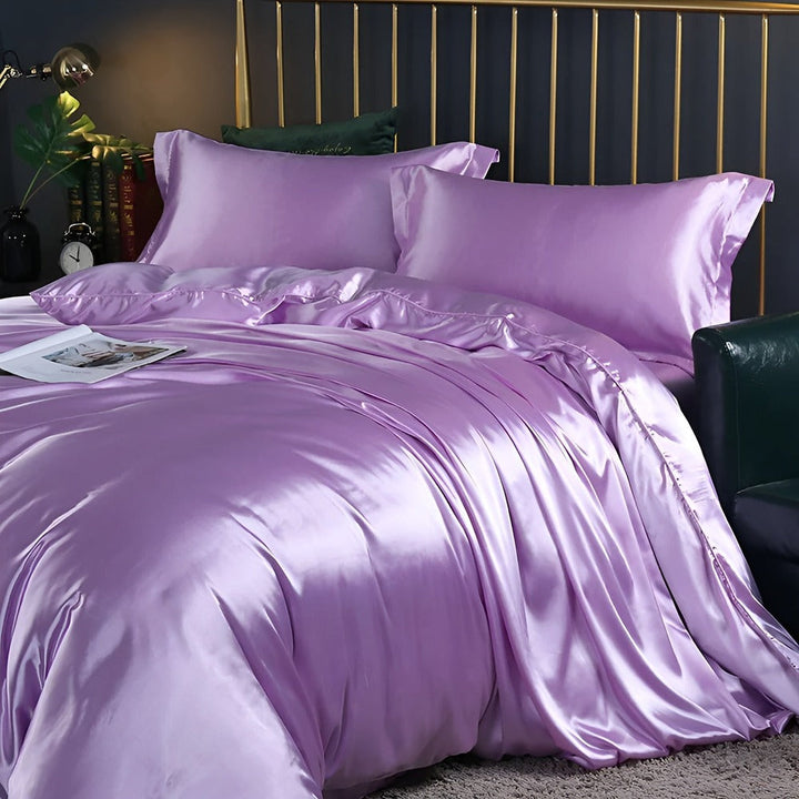 Mulberry Silk Duvet Cover Set with 2 Pillowcases