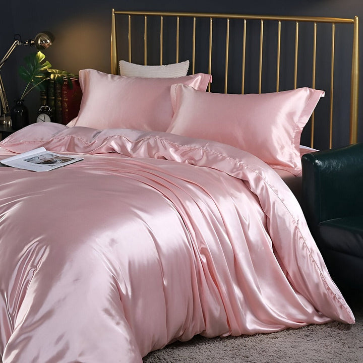 Mulberry Silk Duvet Cover Set with 2 Pillowcases