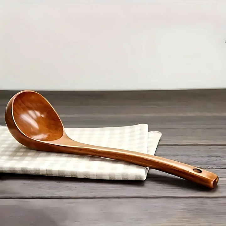 Natural Wooden Soup Spoon - 1pc