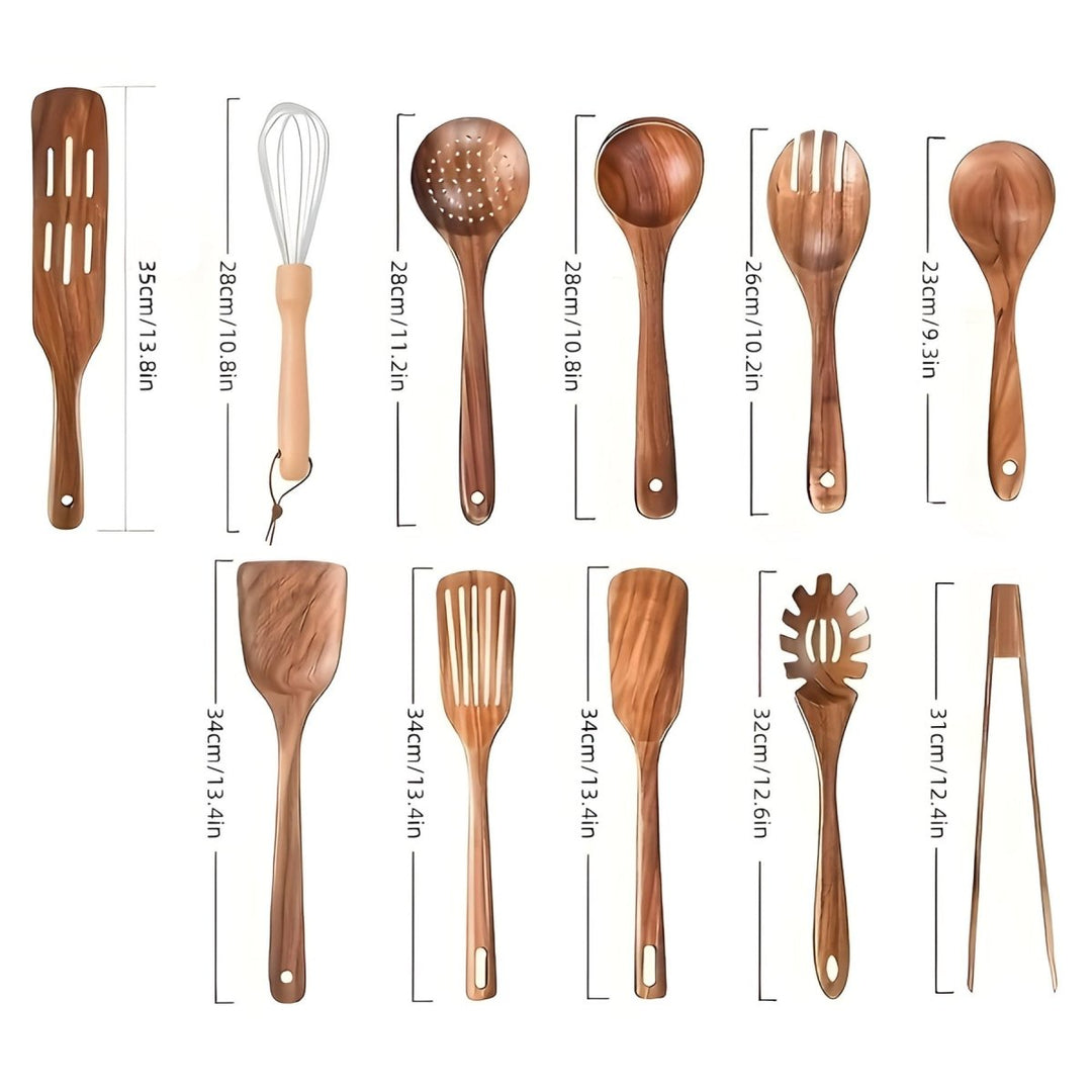 Niki | 11-piece heat-resistant wooden kitchen set - WoodChef
