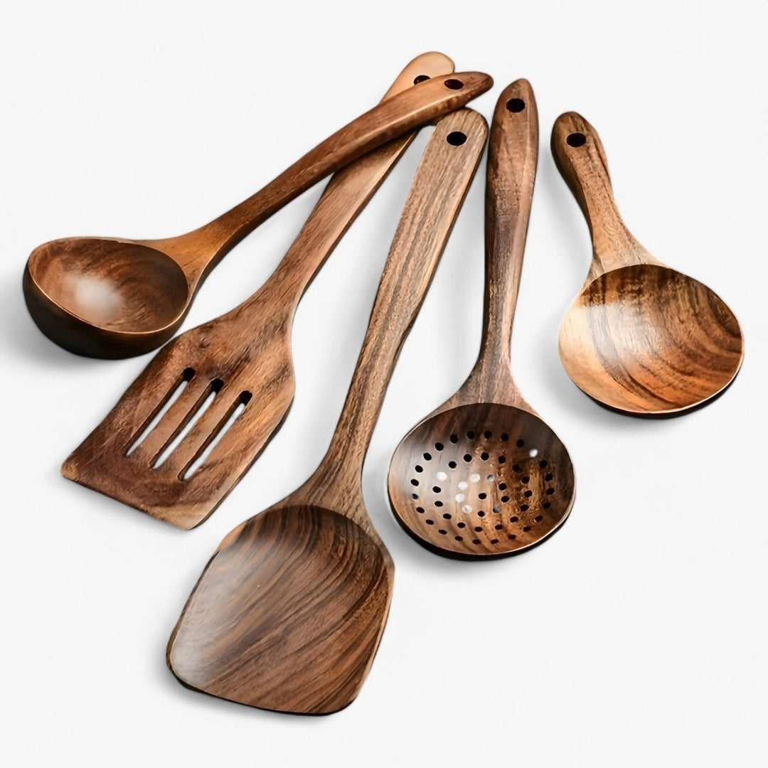 Niki | 11-piece heat-resistant wooden kitchen set - WoodChef