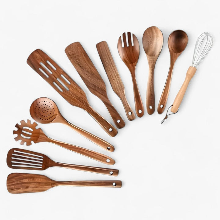 Niki | 11-piece heat-resistant wooden kitchen set - WoodChef