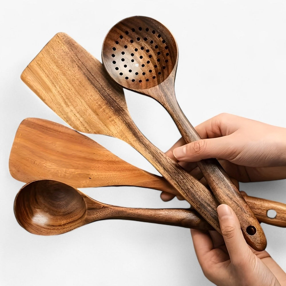 Niki | 11-piece heat-resistant wooden kitchen set - WoodChef