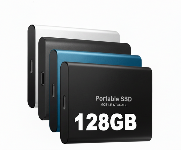 Niki | 128GB External SSD | USB 3.1 &amp; USB-C High-Speed | NVMe M.2 Technology | Shockproof Aluminum Alloy Case | Plug &amp; Play for PC, Mac &amp; Mobile
