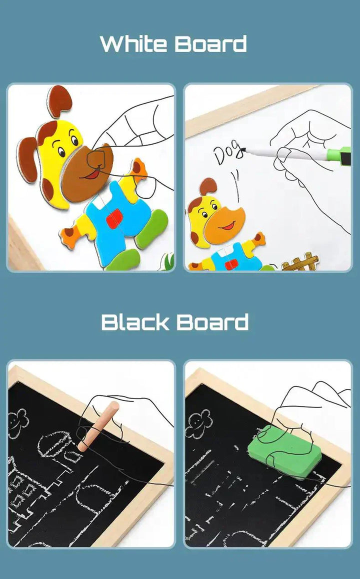 Niki | 2-in-1 Montessori Drawing Board – Creative Learning &amp; Reusable Children&
