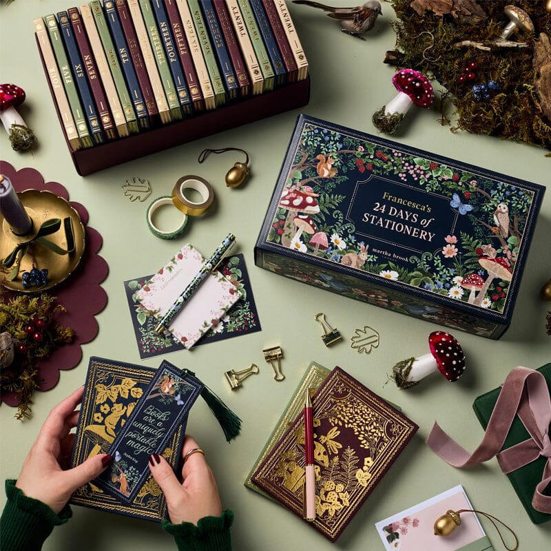 Niki | 24 Days Premium Stationery Advent Calendar | Limited "Winter Forest" Edition | 24 Exclusive Stationery Surprises | Sustainable &amp; Plastic-Free | Includes 2025 Calendar &amp; Accessories