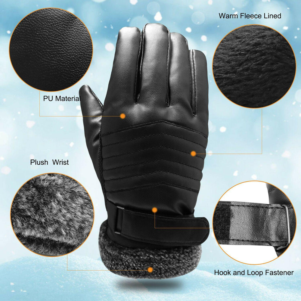 Niki | -30℃ Waterproof, Warm Leather Ski Gloves for Winter | Touchscreen Compatible