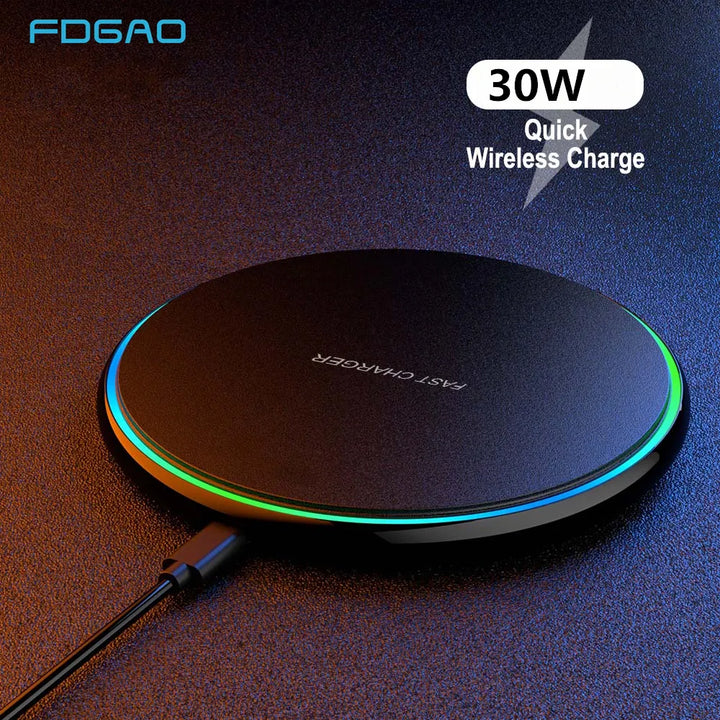 Niki | 30W Fast Wireless Charging Pad | Premium USB C MagSafe Charger for Apple iPhone, Samsung &amp; Android - Fast Wireless Charging Pad