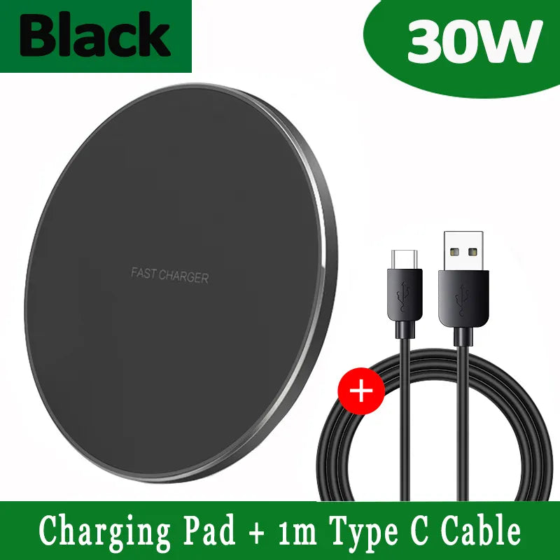 Niki | 30W Fast Wireless Charging Pad | Premium USB C MagSafe Charger for Apple iPhone, Samsung &amp; Android - Fast Wireless Charging Pad
