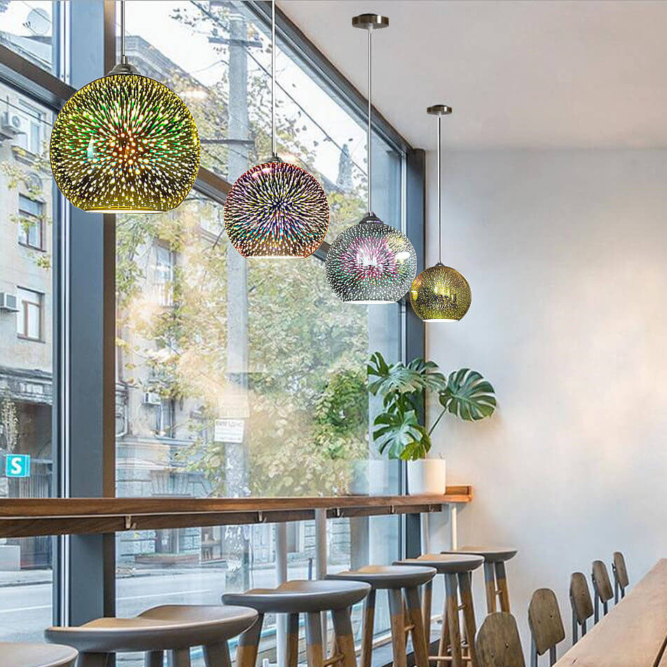 Niki | 3D Firework Glass Pendant Light | Creative Colored Glass Design