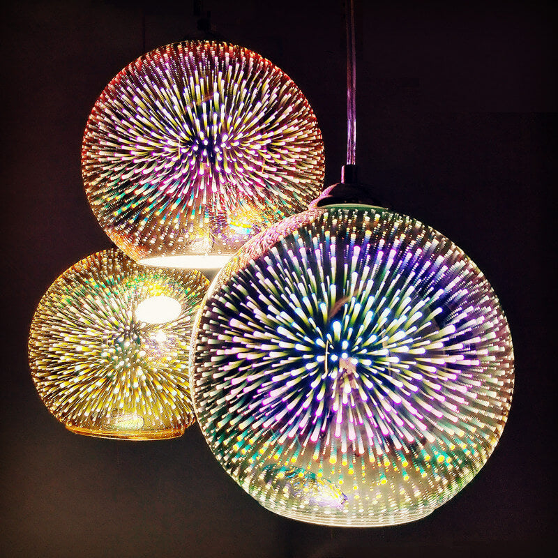 Niki | 3D Firework Glass Pendant Light | Creative Colored Glass Design
