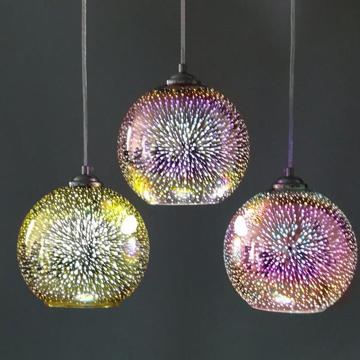Niki | 3D Firework Glass Pendant Light | Creative Colored Glass Design