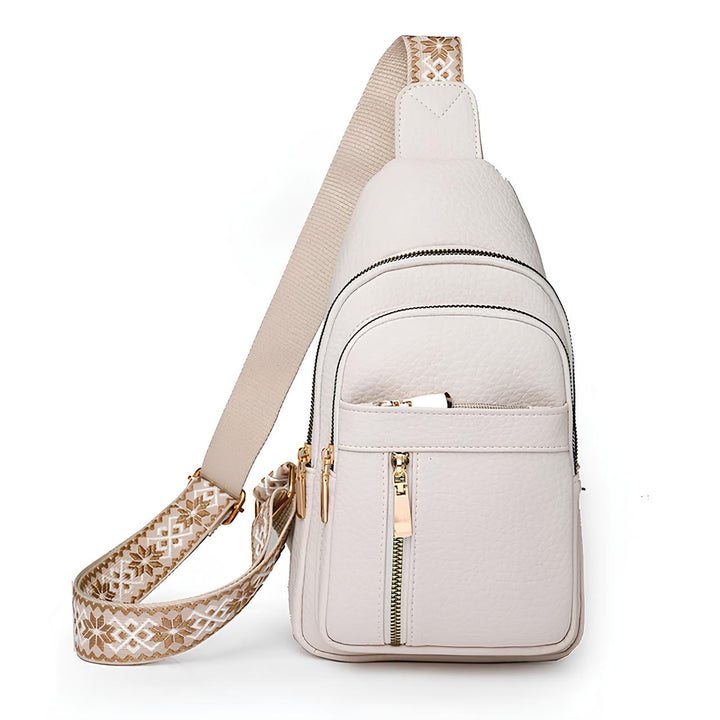 Niki | Anti-Theft Crossbody Sling Bag with Patterned Strap