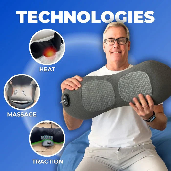 Niki | Back Pain Massagers with Heat &amp; Vibration, Back Support for Sciatica Relief, Lumbar Pain &amp; Posture Correction – 3-in-1 Home Therapy