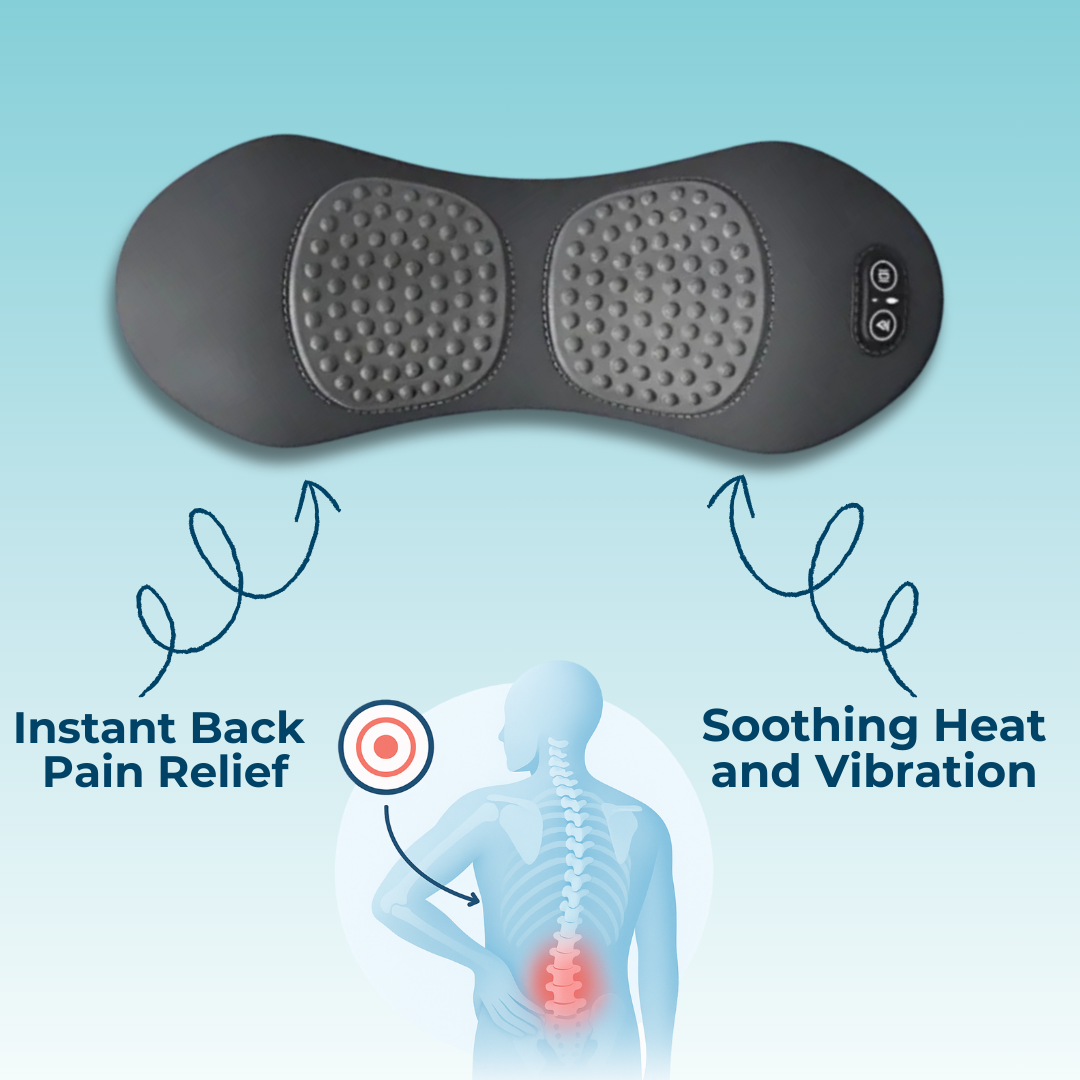 Niki | Back Pain Massagers with Heat &amp; Vibration, Back Support for Sciatica Relief, Lumbar Pain &amp; Posture Correction – 3-in-1 Home Therapy