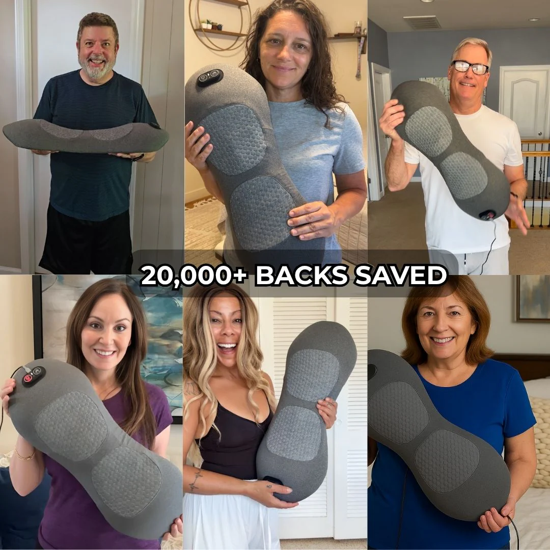 Niki | Back Pain Massagers with Heat &amp; Vibration, Back Support for Sciatica Relief, Lumbar Pain &amp; Posture Correction – 3-in-1 Home Therapy
