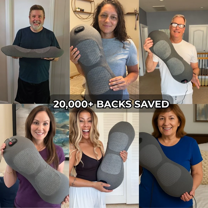Niki | Back Pain Massagers with Heat &amp; Vibration, Back Support for Sciatica Relief, Lumbar Pain &amp; Posture Correction – 3-in-1 Home Therapy