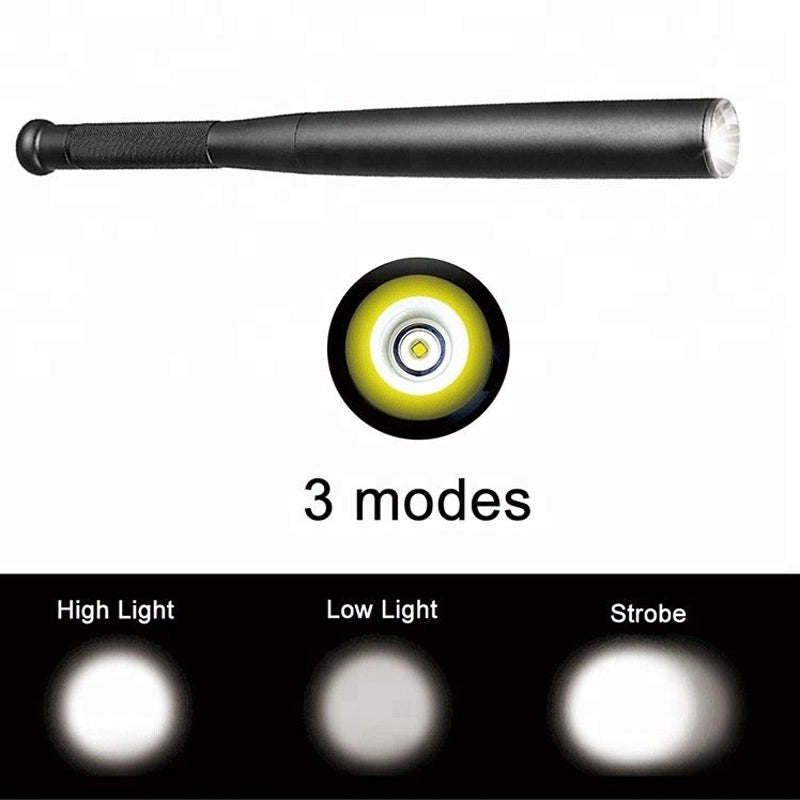 Niki | Baseball Bat Shaped LED Flashlight | Aluminum Alloy, 3 Lighting Modes | Emergency &amp; Utility Use