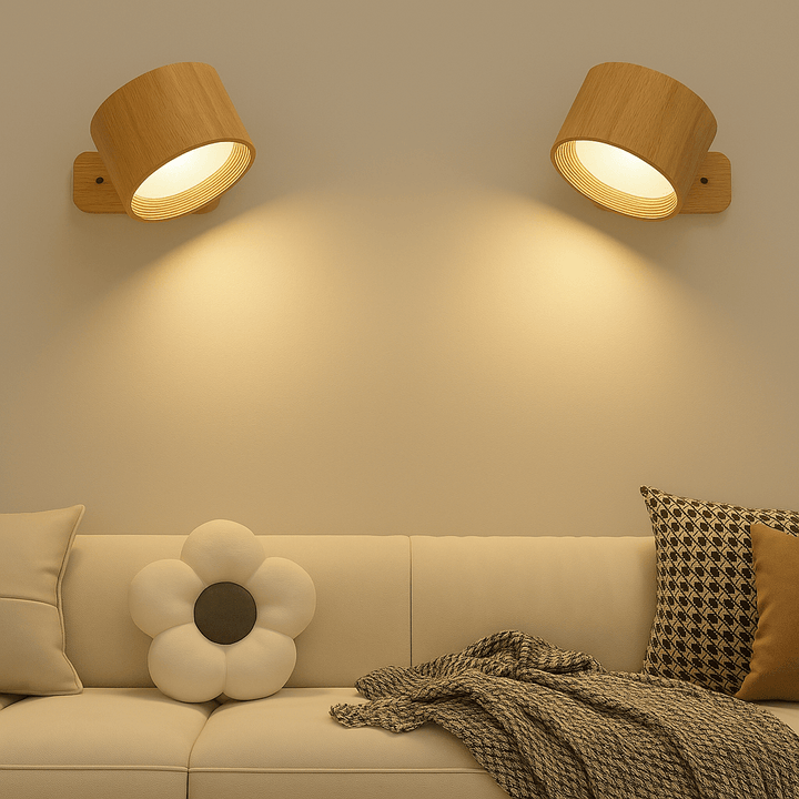 Niki | Battery-Powered Wall Lamp | Rechargeable, 360° Adjustable and Wireless for Bedrooms, Hallways, and Reading Nooks